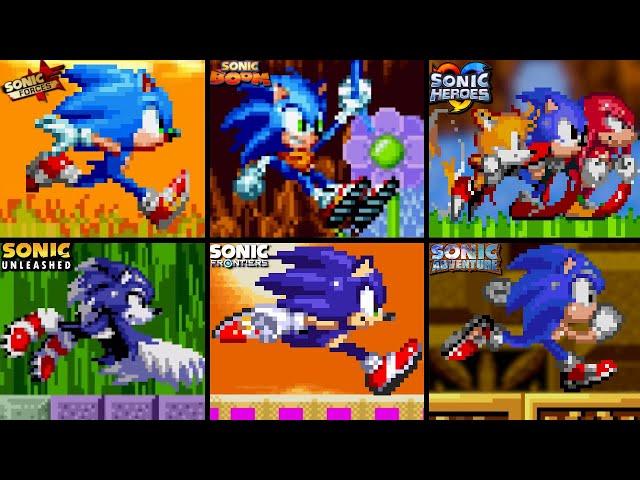 All 3D Sonic's In 2D Games