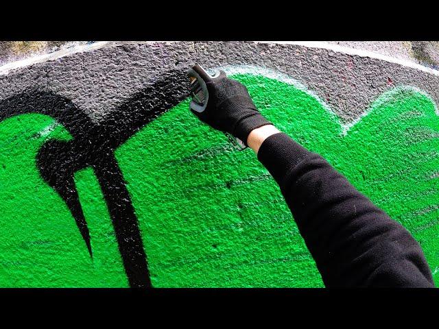 Graffiti - Tesh | Throw Up Bombing FAT CAP | GoPro [4K]