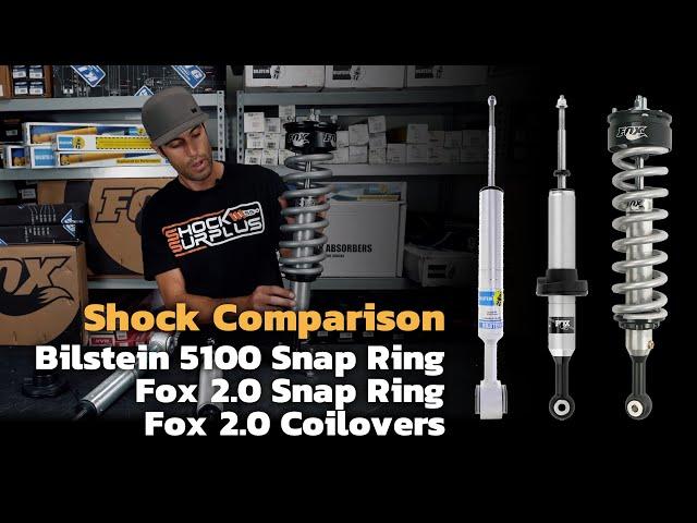 Bilstein 5100 Snap Ring vs Fox 2.0 Snap Ring vs Fox 2.0 Coilovers