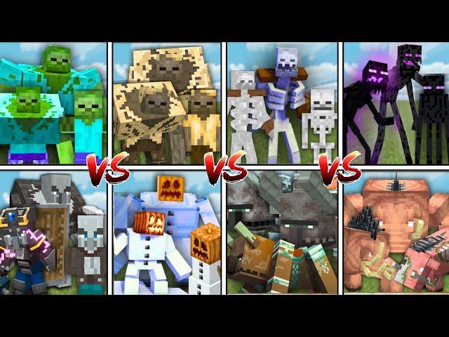 ALL MOBS TRIO TOURNAMENT in Minecraft Mob Battle