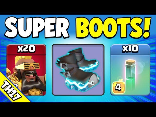 Electro Boots + Super Hogs = WOW!!! TH17 Attack Strategy (Clash of Clans)