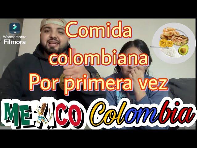 Mexicanos comiendo comida colombiana por primera vez 