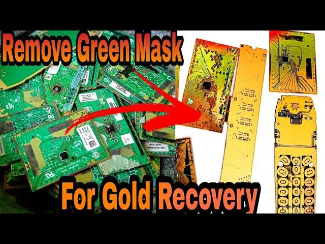 How To Remove Green Solder Mask From PCB Board | Gold Recovery