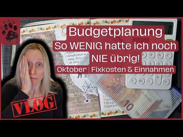 SPAREN Oktober Budget planen  Sehr wenig! ECHTE Einnahmen & Ausgaben #budgetplanung #vlog #geld