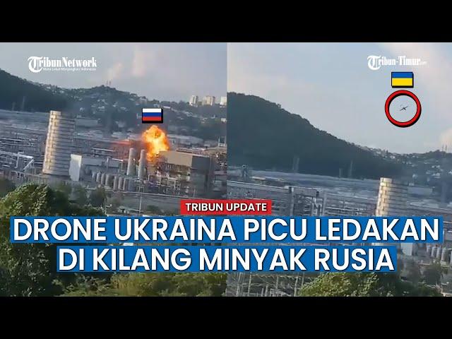 75 Drone Ukraina Serang Rusia, Salah Satunya Picu Kebakaran Kilang Minyak