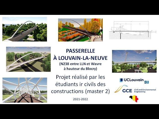 Projet Master 2, 2021-2022, passerelle au Blocry