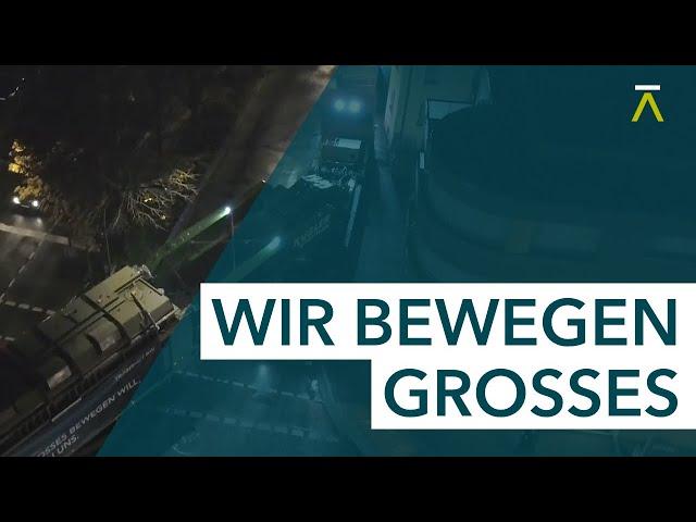 Schwerlasttransport einer Kompensationsdrosselspule ins Umspannwerk Mühlhausen | TransnetBW