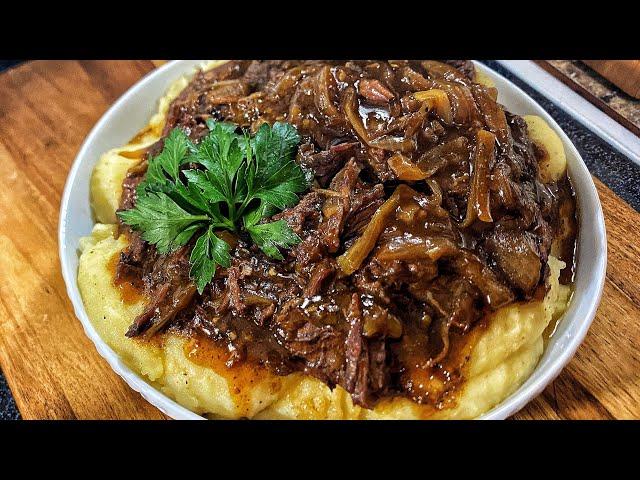 How To Make The Most Tender Flavorful Pot Roast | Slow Cooker French Onion Pot Roast #cooking