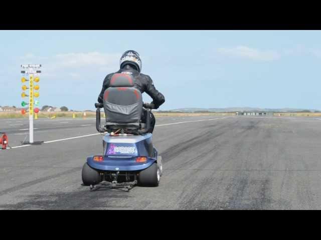 World's Fastest Mobility Scooter 1/4 mile run 100mph