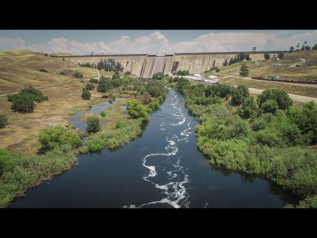 See the high water levels on the San Joaquin River during peak spring runoff