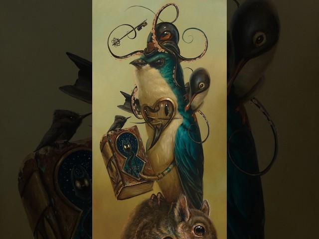 Greg CRAOLA Simkins painting, "The Librarian"