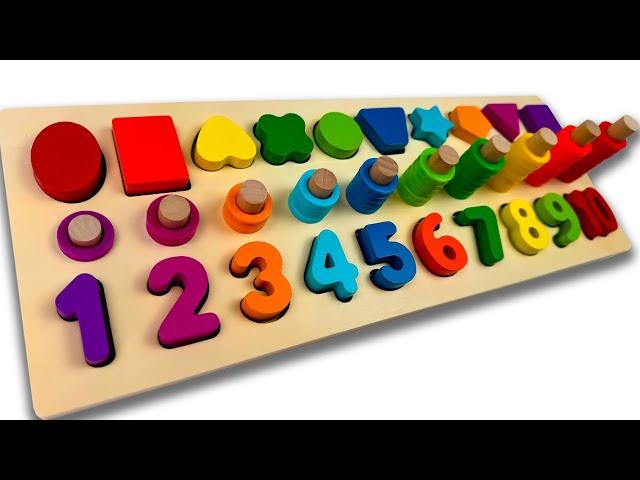 Best Learning Numbers, Shapes & Counting 1 - 10! Preschool Toddler Learning Toy Video