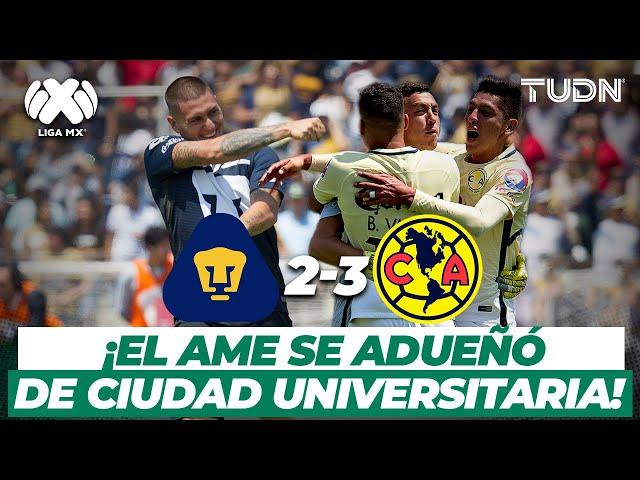 ¡Partidazo! El Ame consigue la victoria en los últimos minutos | Pumas -2-3 América -2017 | TUDN