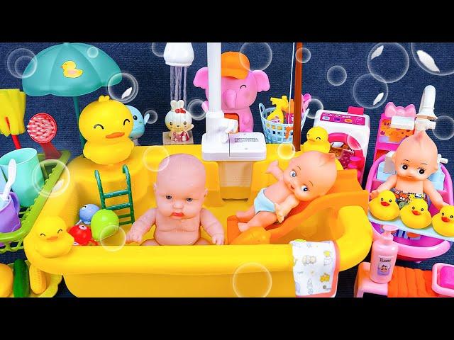 30 Minutes Satisfying with Unboxing Cute Doll Bathtub Toys，Baby Laundry Playset ASMR | Review Toys