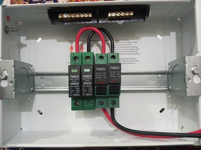 Dc spd connections for solar inverter  | how to use surge protecting device