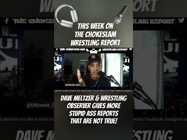 This Week on The Chokeslam Wrestling Report #cmpunk #aew #davemeltzer #podcast