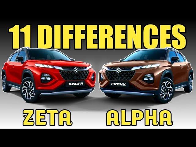 Maruti Suzuki Fronx ZETA vs ALPHA Comparison 2023|Fronx ZETA vs ALPHA Comparison 2023