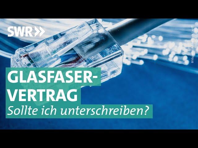 Aufgeschwatzt und dann bereut? Glasfaser-Vertrag an der Haustür | Marktcheck SWR