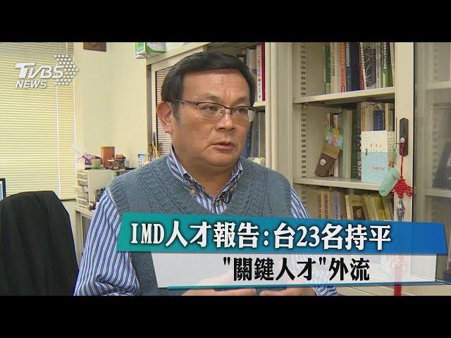 IMD人才報告：台23名持平　「關鍵人才」外流