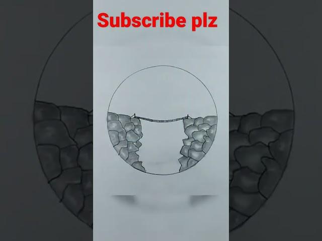 Circle drawing #easyscenery  #pencildrawing #arts #drawings #scenery #easydrawing #short #nature