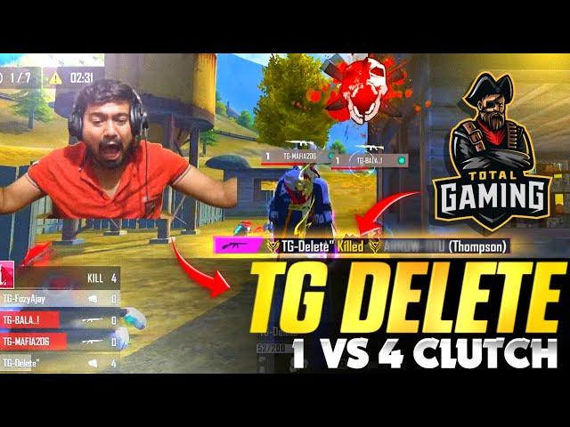 TG DELETE ONE MAN SHOW| 1V4 CLUTCH | TOTAL GAMING ES | TOURNAMENT | ROCKY AND RDX