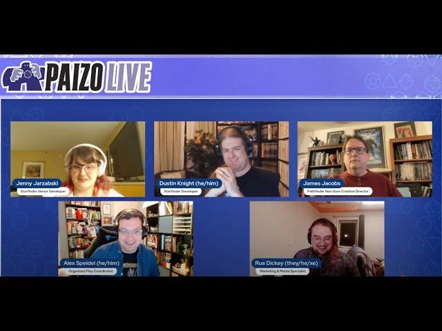 Paizo LIVE  | Starfinder Second Edition, Spore War, and Shining Kingdoms