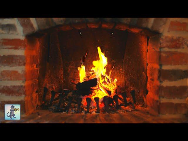 Cozy Fireplace ~ Relaxing Burning Fireplace & Crackling Fire Sounds (No Music)