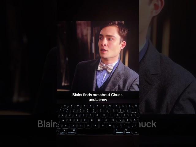 Blair finds out about chuck and Jenny… #gossipgirl #fy