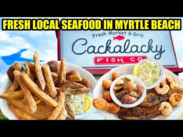 Fresh Local Seafood Restaurant in Myrtle Beach, SC - Cackalacky Fish Co Review!