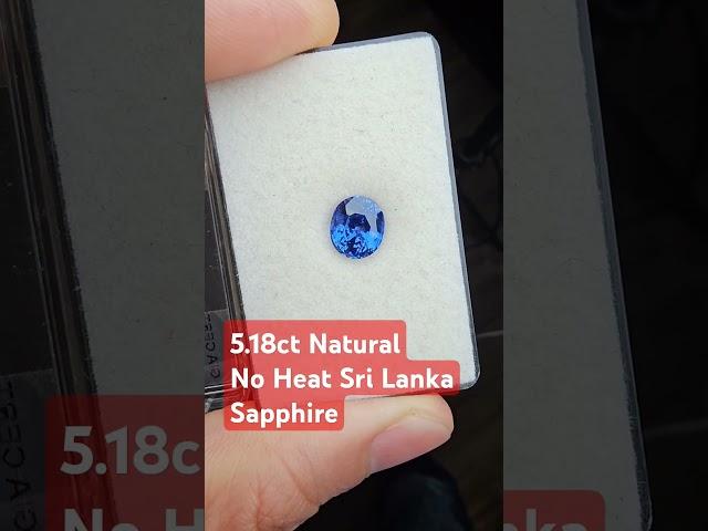 Sri Lanka Blue Sapphire Natural No Heat 5.18ct #collectiblegems #naturalgems #gemmuseum