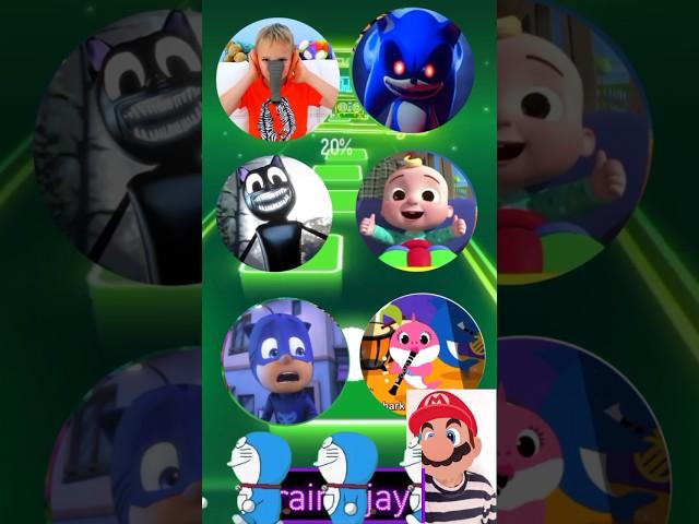 Vlad and Niki, Sonic Exe, Cartoon Cat, Cocomelon, PJ Masks, Baby Shark Tiles Hop Part 521 #shorts