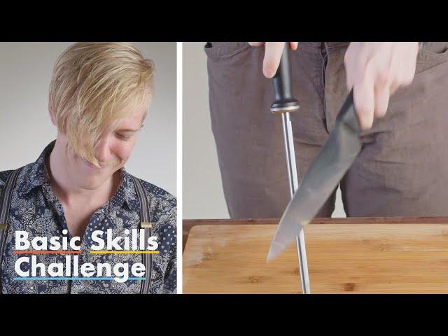 50 People Try to Sharpen a Knife | Epicurious