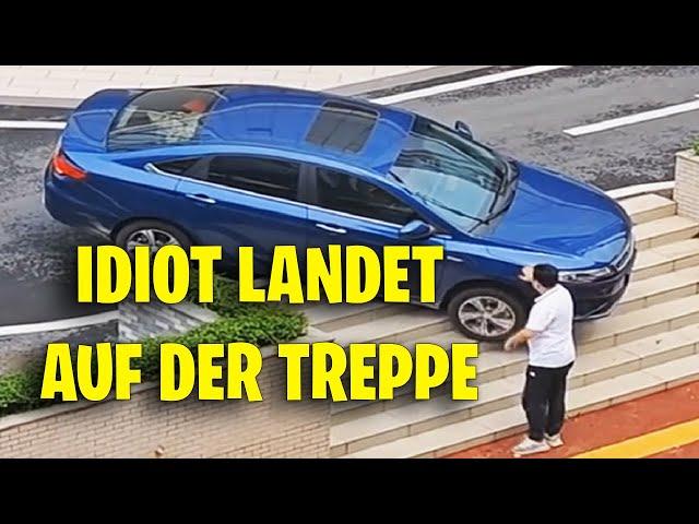 IDIOT LANDET AUF DER TREPPE | Die Schlimmsten Auto Fahrer Der Welt #201 #dashcam