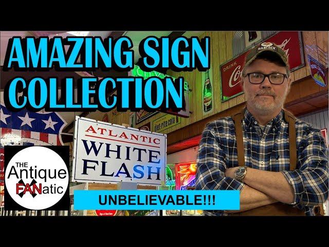 Check Out This Super Rare, Vintage Sign Collection!  Red Star Antiques!  Blow Your Vintage Mind!!!