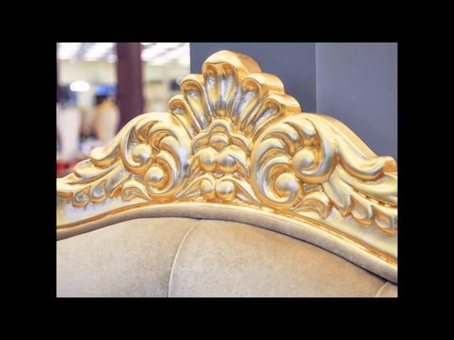 Baroque Throne Chair - Queen Chair - Beige - Chair