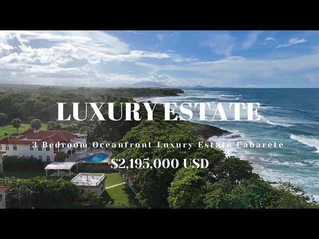 BRAND NEW OCEANFRONT LUXURY VILLA FOR SALE NEAR CABARETE -  Blue Sail Realty DIR 1 849 283 4906