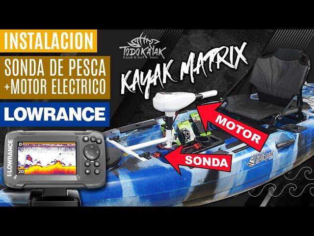 Instalación sonda de pesca en kayak Matrix + motor eléctrico