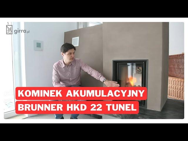 Kominki akumulacyjne | Piec kominkowy Brunner HKD 22 Tunel z wizją na przestrzał