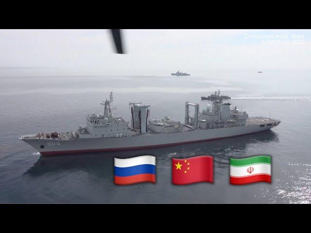 WATCH Chinese and Russian naval vessels hold joint navy exercise in Iran