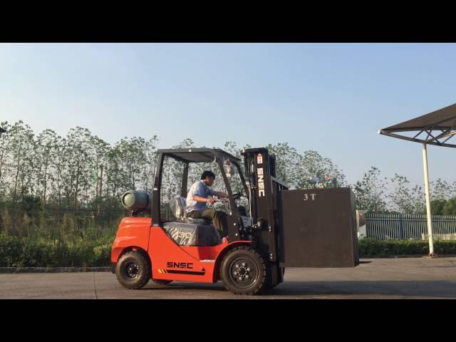 SNSC 3 ton gas and LPG forklift dual fuel forklift video