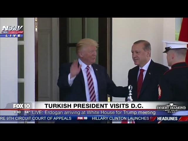 WATCH: President Trump Greets Turkish President Erdogan at White House Arrival (FNN)