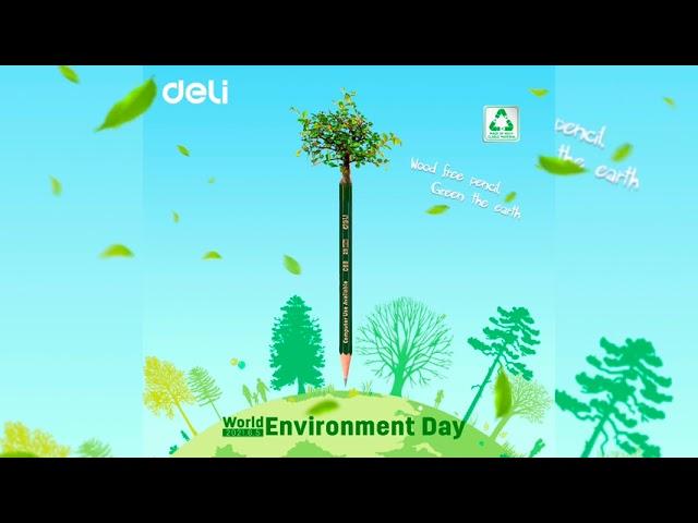 Deli Enovation | Wood free pencil, green the earth.World Environment Day