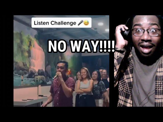 Can every Filipino Sing?  Filipino 'LISTEN' Mic sharing KARAOKE  CHALLENGE! - REACTION