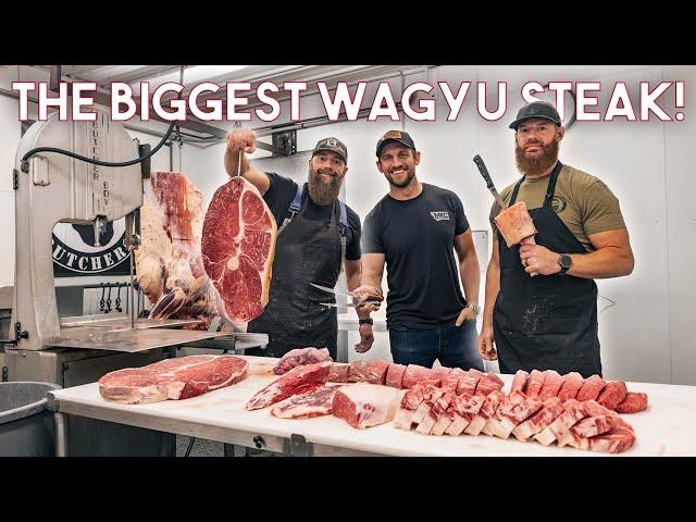 Massive Wagyu Beef Caveman Steak! The Biggest We’ve Ever Cut & Cooked!