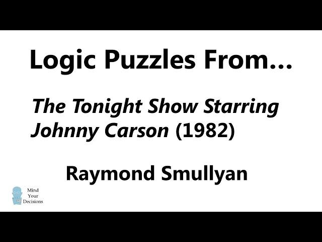 Logic Puzzles From The Tonight Show, 1982