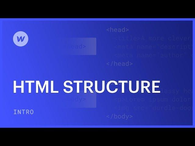 HTML structure - Web design tutorial