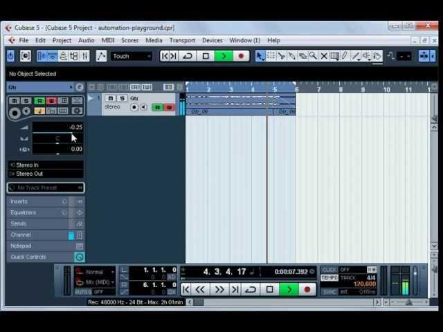 Automation In Cubase 5