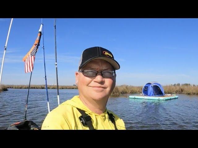 Solo camping on water | kayak fishing