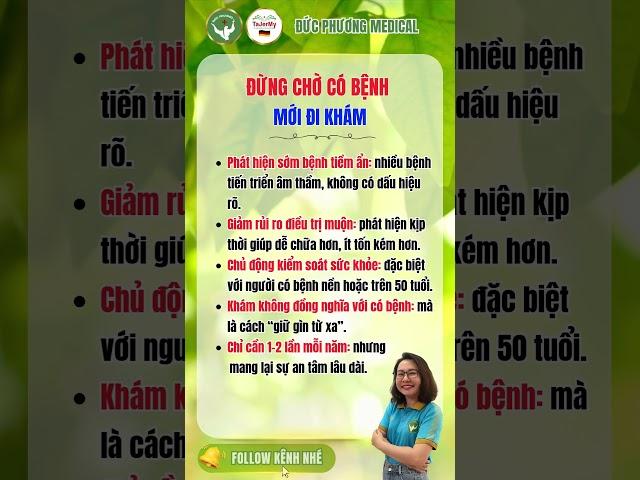 Đừng Chờ Có Bệnh Mới Đi Khám – Hành Động Nhỏ, Bảo Vệ Sức Khỏe Lớn | Đức Phương Medical