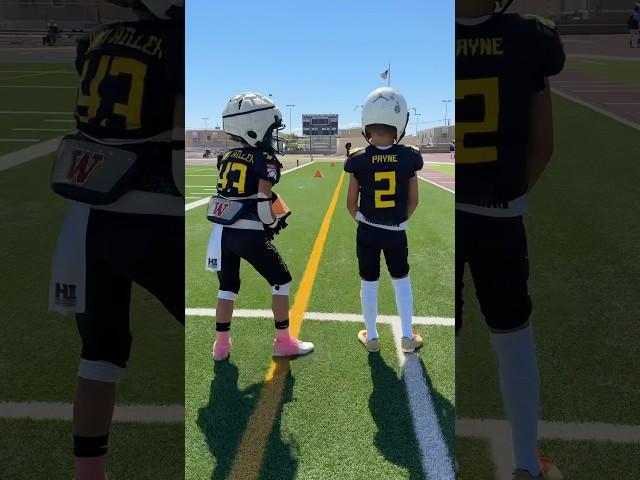 Got that W!!! #football #micdup #tackle #shorts #10U #vegas #youthfootball